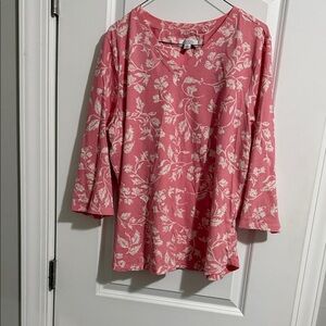 Elegant Pink Floral Blouse